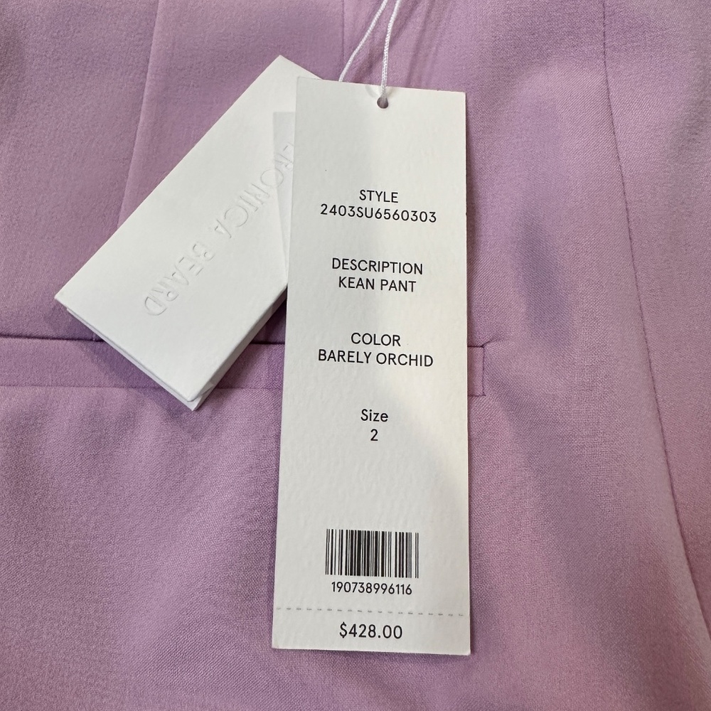 NWT Veronica Beard Kean Pant in Orchid - Picture 9 of 10